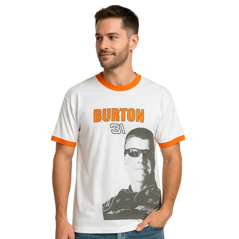 Chase Authentics T-Shirt L Multicolor Nascar Graphic Jeff Burton Sporty‎ Retro